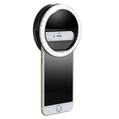 Кольцо для селфи с подсветкой selfie light Black (my006-hbr)
