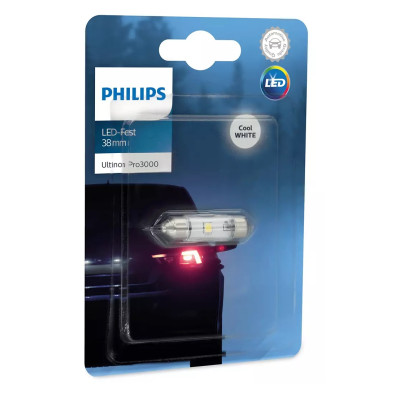 Автолампа диоды PHILIPS 11854U30CWB1 Festoon 38mm LED Ultinon Pro3000 Blister 0.6W 12V Автолампа диоды PHILIPS 11854U30CWB1 Festoon 38mm LED Ultinon Pro3000 Blister 0.6W 12V