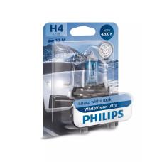 Автолампа PHILIPS 12342WVUB1 H4 60/55W 12V P43t WhiteVisionUltra +60%(4300K)