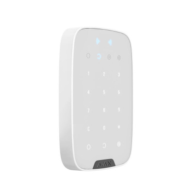 Бездротова сенсорна клавіатура Ajax Keypad Plus white зі зчитувачем карт Pass та брелоків Tag Бездротова сенсорна клавіатура Ajax Keypad Plus white зі зчитувачем карт Pass та брелоків Tag