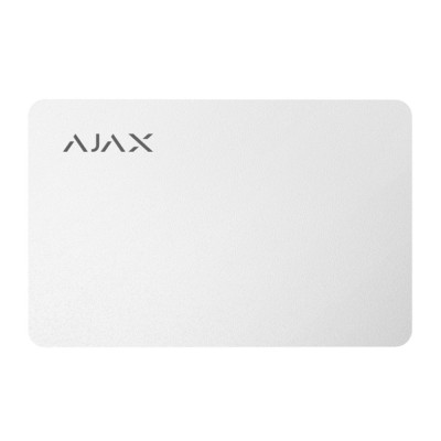 Защищенная бесконтактная карта Ajax Pass white (комплект 3 шт.) для клавиатуры KeyPad Plus