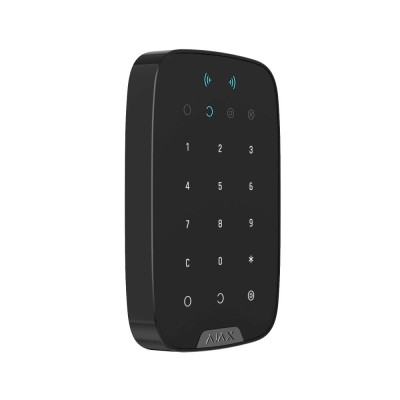 Бездротова сенсорна клавіатура Ajax Keypad Plus (8EU) UA black зі зчитувачем карт Pass та брелоків Tag Бездротова сенсорна клавіатура Ajax Keypad Plus (8EU) UA black зі зчитувачем карт Pass та брелоків Tag