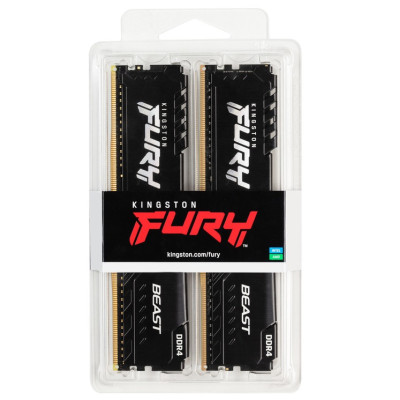 Модуль памяти DDR4 2x16GB/3600 Kingston Fury Beast Black (KF436C18BBK2/32) Модуль памяти DDR4 2x16GB/3600 Kingston Fury Beast Black (KF436C18BBK2/32)