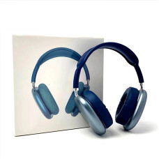 Полноразмерные беспроводные Bluetooth с аккумулятором Macaron MP90 с MP3 плеером/AUX/microSD Голубые