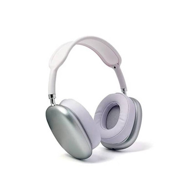 Полноразмерные беспроводные Bluetooth наушники-гарнитура с аккумулятором Macaron MP90 с MP3 плеером/AUX/microSD Серебро