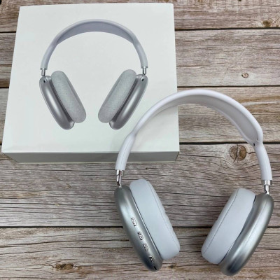 Полноразмерные беспроводные Bluetooth наушники-гарнитура с аккумулятором Macaron MP90 с MP3 плеером/AUX/microSD Серебро Полноразмерные беспроводные Bluetooth наушники-гарнитура с аккумулятором Macaron MP90 с MP3 плеером/AUX/microSD Серебро