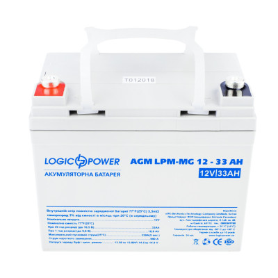 Аккумулятор мультигелевый LogicPower AGM LPM-MG 12 - 33Ah Аккумулятор мультигелевый LogicPower AGM LPM-MG 12 - 33Ah