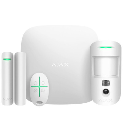 Комплект охоронної сигналізації Ajax StarterKit Cam Plus White