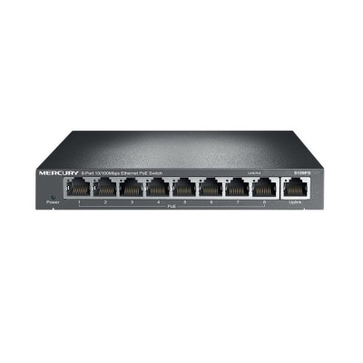 PoE комутатор Mercury S109PS (8xPOE, 1xLAN)