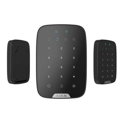 Безпроводова сенсорна клавіатура Ajax KeyPad Plus чорна Безпроводова сенсорна клавіатура Ajax KeyPad Plus чорна