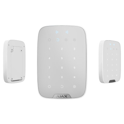 Бездротова сенсорна клавіатура Ajax KeyPad Plus біла Бездротова сенсорна клавіатура Ajax KeyPad Plus біла