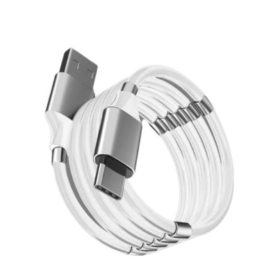 Кабель SuperCalla MicroUSB на магнітах White (vol-774)