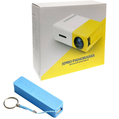Проектор карманный No Brand Panorama Yellow + PowerBank 2600mah Проектор карманный No Brand Panorama Yellow + PowerBank 2600mah