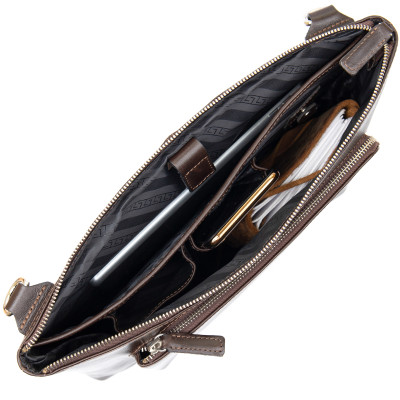 Кожаная мужская прямоугольная сумка для ноутбука GRANDE PELLE 11438 Коричневый Кожаная мужская прямоугольная сумка для ноутбука GRANDE PELLE 11438 Коричневый