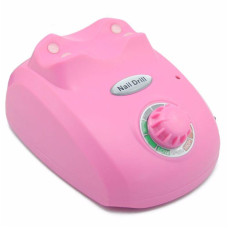 Фрезер-машинка для маникюра и педикюра с педалью Beauty nail 9-1 DM-208 коррекции искусственных ногтей 6 насадок 25 т об/мин Розовая