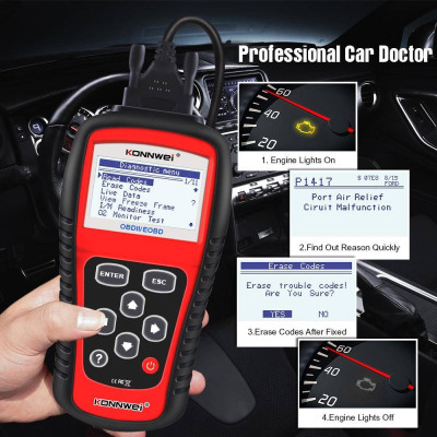 Автомобільний універсальний діагностичний сканер Konnwei OBDII/EOBD scanner 808KWHS Автомобільний універсальний діагностичний сканер Konnwei OBDII/EOBD scanner 808KWHS