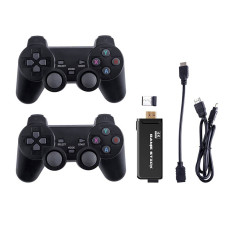 Телевизионная игровая приставка Gen Game Mini Stick 4k HDMI с двумя беспроводными геймпадами 2.4G с встроенными играми Dendy Sega Аркадные игры Game Boy Nintendo Atari PlayStation 1