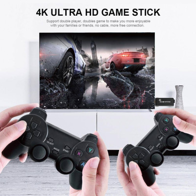 Телевизионная игровая приставка Gen Game Mini Stick 4k HDMI с двумя беспроводными геймпадами 2.4G с встроенными играми Dendy Sega Аркадные игры Game Boy Nintendo Atari PlayStation 1 Телевизионная игровая приставка Gen Game Mini Stick 4k HDMI с двумя беспроводными геймпадами 2.4G с встроенными играми Dendy Sega Аркадные игры Game Boy Nintendo Atari PlayStation 1