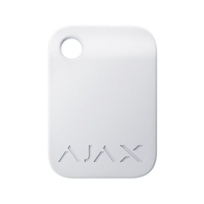 Защищенный бесконтактный брелок Ajax Tag white для клавиатуры KeyPad Plus