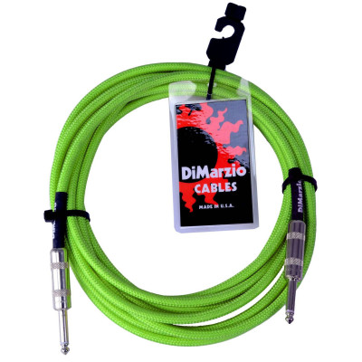 Кабель инструментальный DiMarzio EP1710SSGN Overbraid Instrument Cable 3 m 10ft Салатовый (7837)
