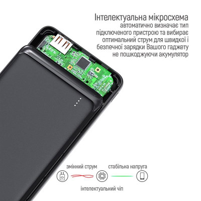 Универсальная мобильная батарея ColorWay Slim PD 10000mAh Black (CW-PB100LPG3BK-PD)