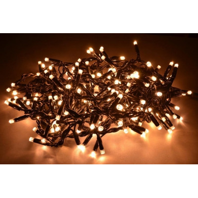 Гирлянда светодиодная No Brand 25 м на 500 LED, черный шнур Желтый (hub_eopbp5)