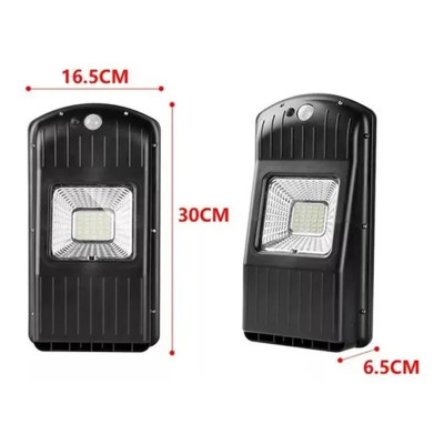 Вуличний ліхтар світильник сонячний CcLamp CL-110 з датчиком руху 30W Чорний Вуличний ліхтар світильник сонячний CcLamp CL-110 з датчиком руху 30W Чорний