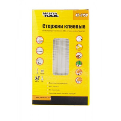 Стержни клеевые MASTERTOOL 7.2х200 мм 1 кг (короб) прозрачные 42-0150 Стержни клеевые MASTERTOOL 7.2х200 мм 1 кг (короб) прозрачные 42-0150