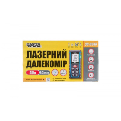 Дальномер лазерный MASTERTOOL 0.05-40 м 2 мм/м чехол 30-0940 Дальномер лазерный MASTERTOOL 0.05-40 м 2 мм/м чехол 30-0940