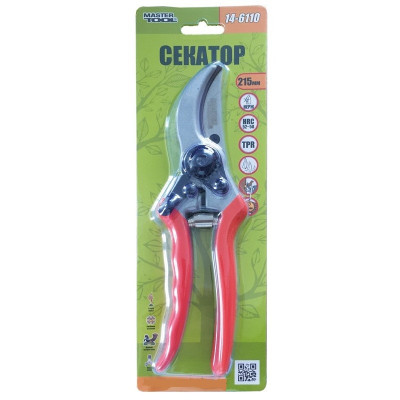Секатор садовый MASTERTOOL 215 мм ручки AL+PVC съемное лезвие НЕРЖ 14-6110 Секатор садовый MASTERTOOL 215 мм ручки AL+PVC съемное лезвие НЕРЖ 14-6110