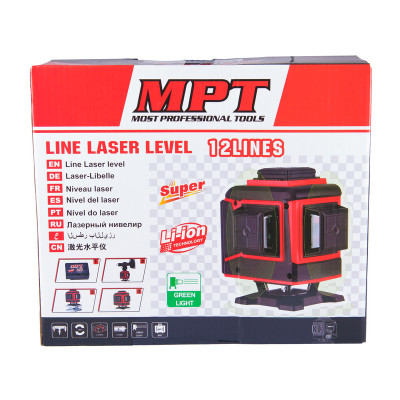 Рівень лазерний MPT PROFI H360+2хV360 3 лазерні головки GREEN 0.3 мм/м 45 м Li-ion тринога сумка MLL1207 Рівень лазерний MPT PROFI H360+2хV360 3 лазерні головки GREEN 0.3 мм/м 45 м Li-ion тринога сумка MLL1207