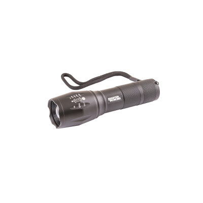 Ліхтарик з регулюванням фокусу MASTERTOOL 5 режимів 130х38х28 мм CREE XM-L T6 LED 3xAAA/1x18650 AL 94-0819