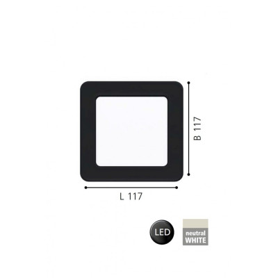 Точечный светильник FUEVA 5 w11,7 LED NW BK Eglo 99187 Точечный светильник FUEVA 5 w11,7 LED NW BK Eglo 99187