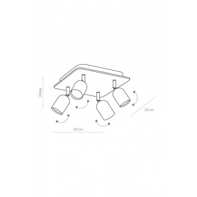 Спот TOP WOOD 4 BK TK-Lighting 3293 Спот TOP WOOD 4 BK TK-Lighting 3293
