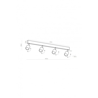 Спот TOP 4-line WH TK-Lighting 1024 Спот TOP 4-line WH TK-Lighting 1024