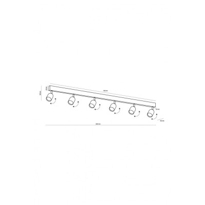 Спот TOP 6 BK TK-Lighting 1019 Спот TOP 6 BK TK-Lighting 1019