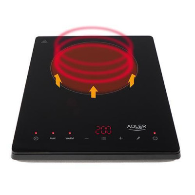 Индукционная плита настольная Adler AD 6513 2000W 365х45х290 мм Черная Индукционная плита настольная Adler AD 6513 2000W 365х45х290 мм Черная