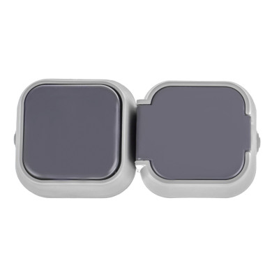 Выключатель + розетка Brille Пластик 1-кл Серый 42-253