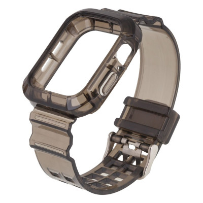 Ремешок для Apple Watch Band Color Transparent + Protect Case 38 / 40mm Grey
