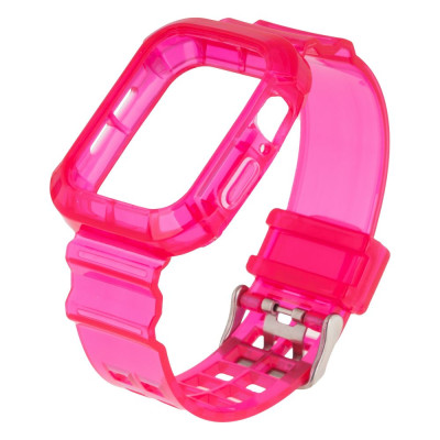 Ремешок для Apple Watch Band Color Transparent + Protect Case 38 / 40mm Grey