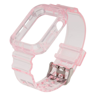 Ремешок для Apple Watch Band Color Transparent + Protect Case 38 / 40mm Grey