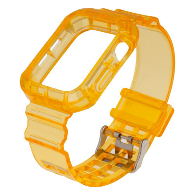 Ремешок для Apple Watch Band Color Transparent + Protect Case 38 / 40mm Peach
