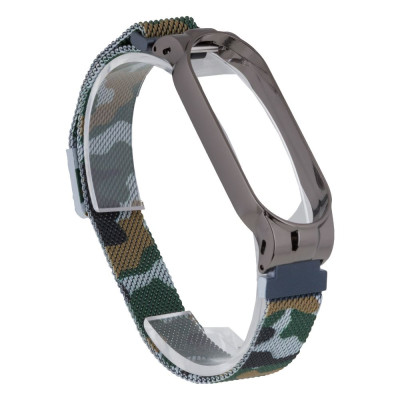 Ремешок для ANCHOR Xiaomi Mi Band 5 Milanese Loop Color Цвет Хаки Черный