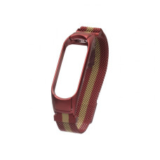 Ремешок для Xiaomi Mi Band 4 Milanese Loop Color Красно-Золотой