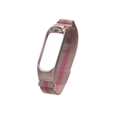 Ремешок для Xiaomi Mi Band 4 Milanese Loop Color Розово-Малиновый