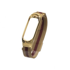 Ремешок для Xiaomi Mi Band 4 Milanese Loop Color Золото-Красный