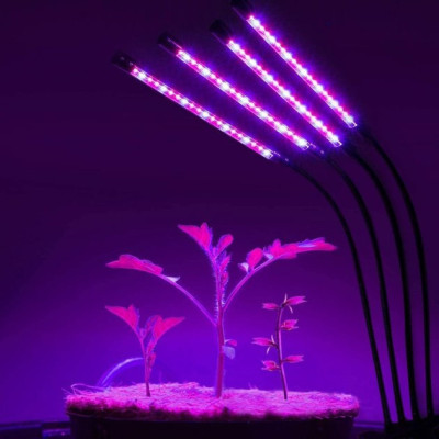 Фитолампа для растений Plant GrowLight светодиодная с таймером черная Фитолампа для растений Plant GrowLight светодиодная с таймером черная