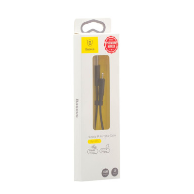 Кабель USB Baseus CALMBJ-B USB to Lightning 23см Черный Кабель USB Baseus CALMBJ-B USB to Lightning 23см Черный