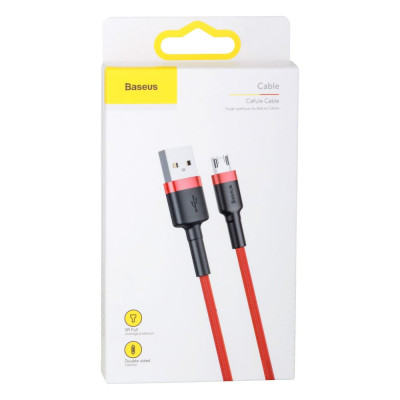 Кабель USB Baseus CAMKLF-B USB to Micro 2.4A Красный Кабель USB Baseus CAMKLF-B USB to Micro 2.4A Красный