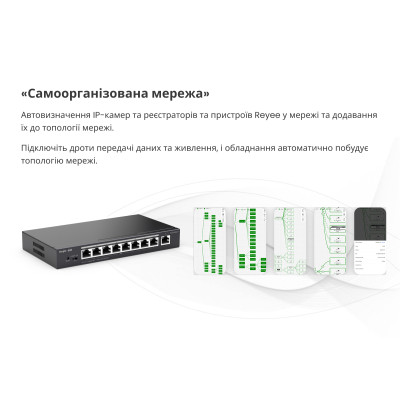 Коммутатор Ruijie Reyee RG-ES209GC-P (8xGE PoE+, 1xGE, max PoE 120W, desktop, steel case, Ruijie Cloud, Web Smart) Коммутатор Ruijie Reyee RG-ES209GC-P (8xGE PoE+, 1xGE, max PoE 120W, desktop, steel case, Ruijie Cloud, Web Smart)
